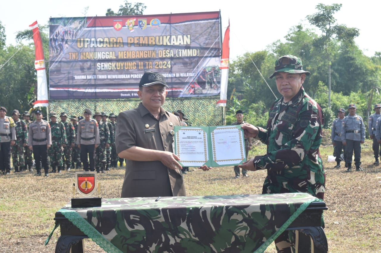 Upacara, TMMD Sengkuyung Tahap II Kodim 0716/Demak Resmi Dibuka